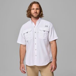 Columbia Mens Bahama PFG Short Sleeve Lightweight Fishing Outdoor White XXL